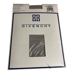 Givenchy Vintage Body Gleamers Shimmery Ultra Sheer Pantyhose Silver Fox Size C